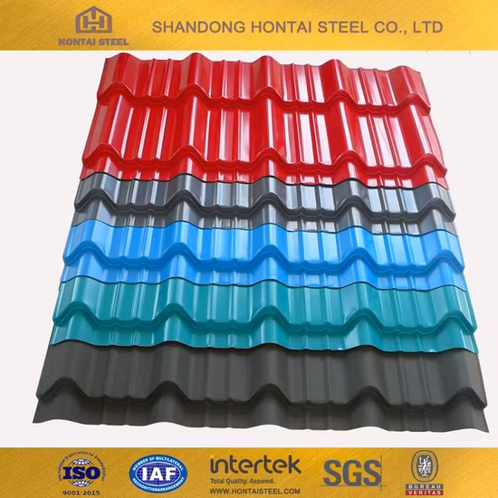 Material de construcción Pre-pintado Bobina galvanizada recubierta de color Acero PPGI Bobina de acero al carbono Lámina para techos de metal corrugado